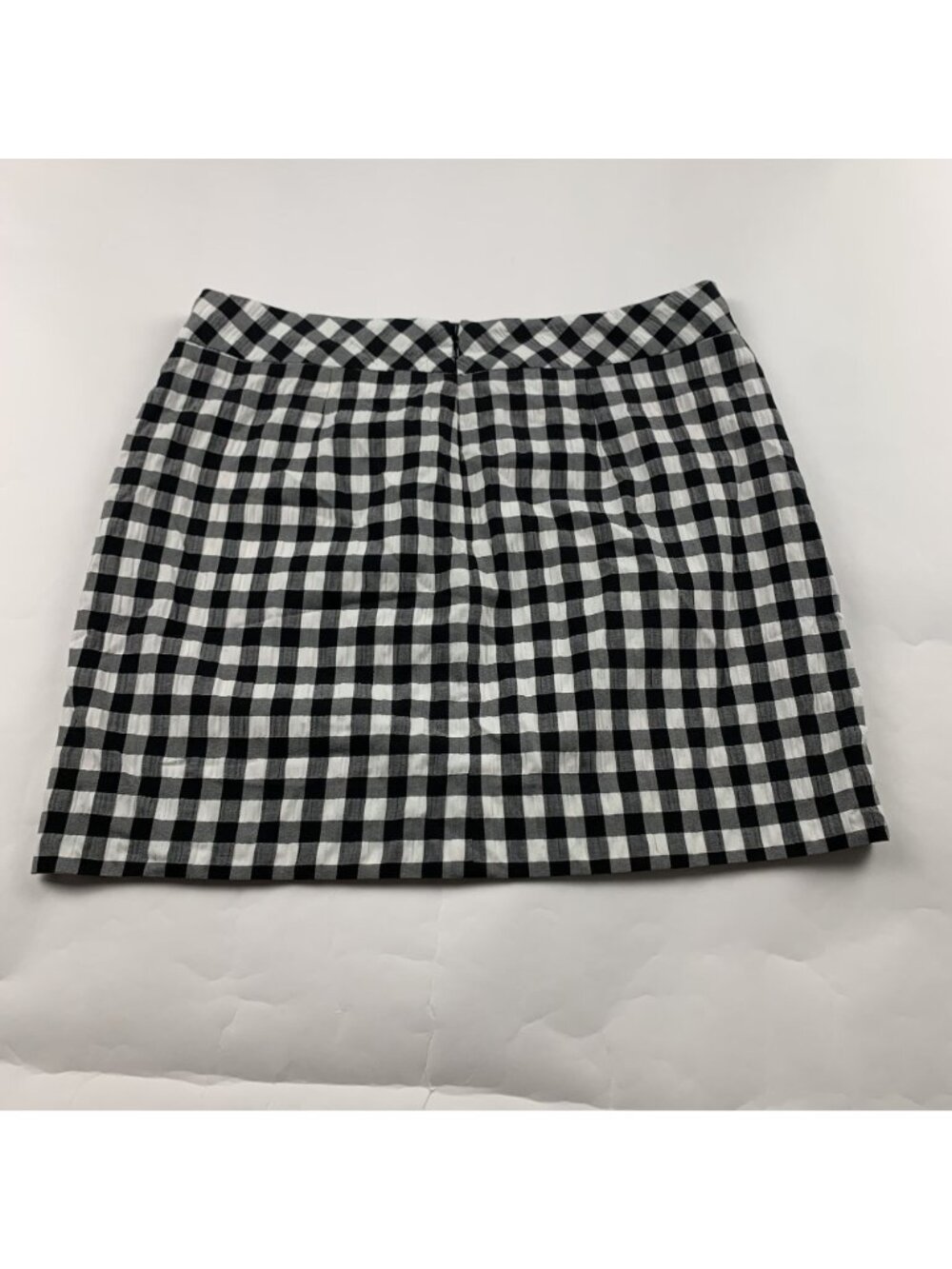 Topshop Black White Gingham Checkered Mini Skirt 8 - Picture 6 of 7